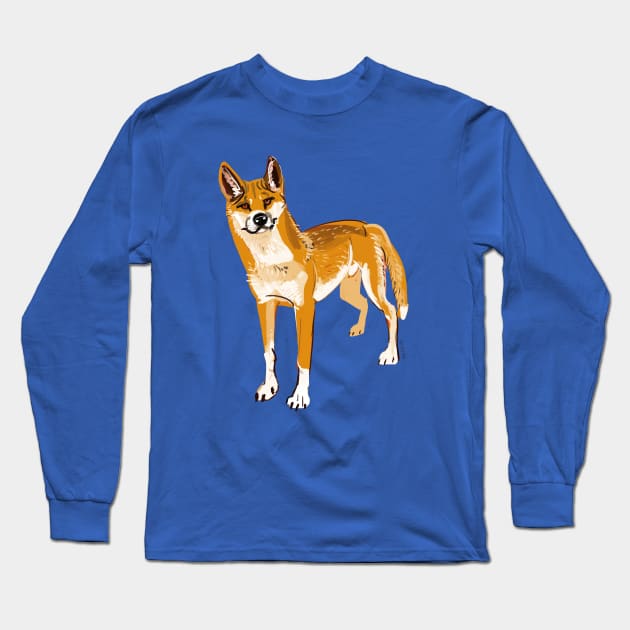 Ginger Desert Dingo Long Sleeve T-Shirt by belettelepink